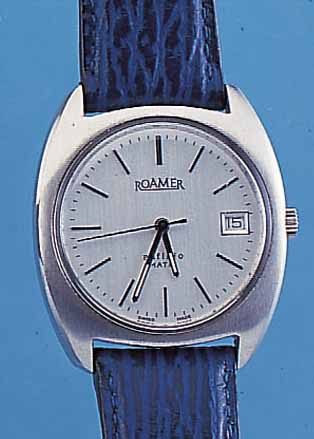 ROAMER HERRENARMBANDUHR ANFIBIO-MATIC, SCHWEIZ UM 1990, EDELST.-STüLPGEH., GET. A- WELLE, BEI FERTIGST. WASSERGESCH., 17 ST., ...