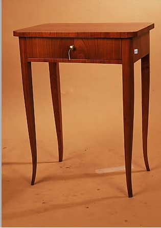 NäHTISCH, BIEDERMEIERSTIL, 2. HäLFTE 20.JH.,STILMöBEL, KIRSCHBAUMFURNIER, CA. 71 X 54 X 39 CM