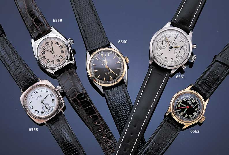 ROLEX HERRENARMBANDUHR OYSTER PERPETUAL, REF.-NR. 6085, SCHWEIZ UM 1952, EDELST., DRUCKKRONE U. LüNETTE IN GG, BLATT REST., SOGEN. ...