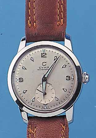 KONVOLUT: 2 CYMA HERRENARMBANDUHREN, BEIDE WATERSPORT, BEIDE EDELST., BöDEN GESCHR., BEI FERTIGST. WASSERGESCH., BEIDE VERS. ORIG.- BLäTTER, ...