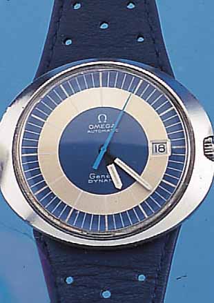 OMEGA HERRENARMBANDUHR AUTOMATIK/DYMANIK, REF.-NR. 135033, SCHWEIZ UM 1968, EDELST.- EINSCHALENGEH., ORIG.-LEDERB. IM BODEN INTE- GRIERT, GET. ...