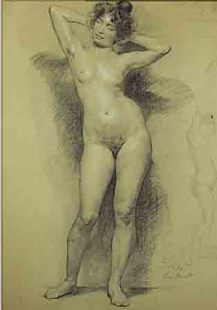 ARNDT, LEO, *1857 EILENBURG, GRAPHIKER, STUDIERTE AN DEN AKADEMIEN IN LEIPZIG, BERLIN UND KARLSRUHE UND BETEILIGTE SICH U.A. AN DEN GROSSEN ...