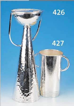 WEINKüHLER, DEUTSCH, WMF, UM 1910, , METALL VERSILBERT, HAMMERSCHLAGDEKOR, H. CA. 25 CM