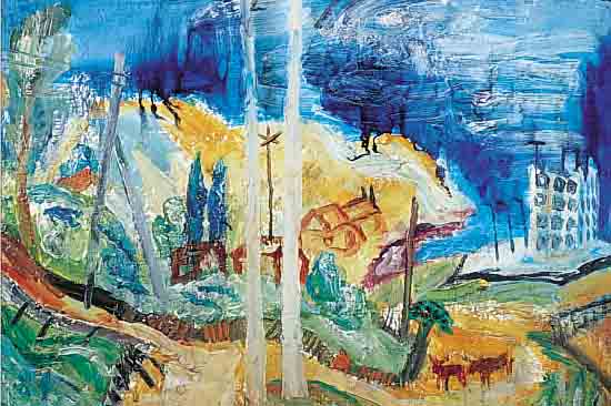 WOROTSCHENKO, ZEITGEN. RUSSISCHER KüNSTLER, RUSSISCHER TRAUM, ÖL/LWD, RE. U. SIGN. UND DAT. 1981, CA. 60 X 80 CM, R.