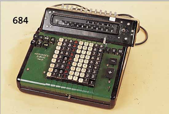 RECHENMASCHINE, EUKLID NO. 21, UM 1930/35, FU. NICHT GEPRüFT, MIN. ALTERSSP.