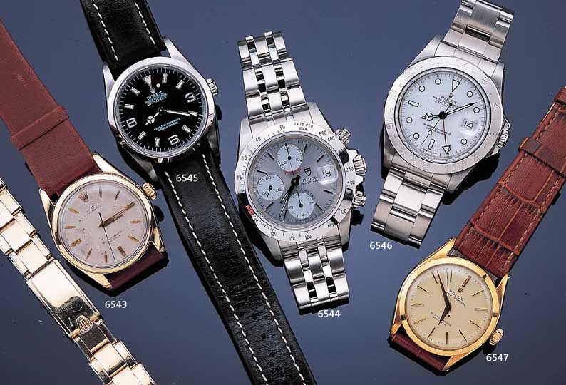 ROLEX HERRENARMBANDUHR EXPLORER, REF.-NR. 14270, SCHWEIZ UM 1993, EDELST., BODEN U. KRONE GESCHR., BEI FERTIGST. WASSERD., OFFI- CALY ...