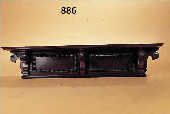 WANDREGAL, DEUTSCH, UM 1890, MAHAGONI, L. ALTERSSCHäDEN, CA. 155 X 28.5 X 23 CM