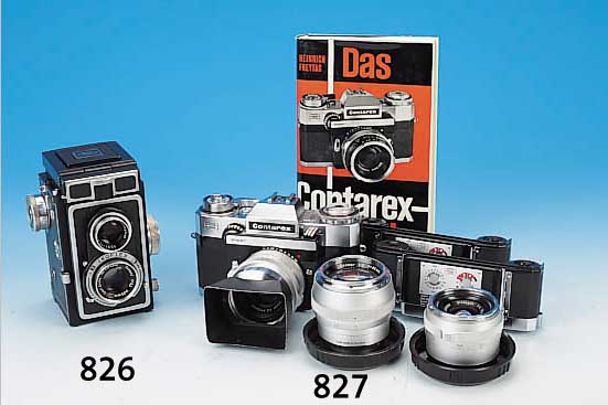 ZEISS IKON IKOFLEX IC (886/16), BJ. CA.1957,MIT TESSAR 75MM 1:3.5; MIT LEDERBEREITSCHAFTS-TASCHE, ZUSTAND 3F