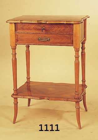 NäHTISCH, DEUTSCH, UM 1890, , NUßBAUMFURNIER,EINE SCHUBLADE, EINE KLAPPE, PLATTE MIT RAUTENMOTIVEN, EINGELEGT, ...
