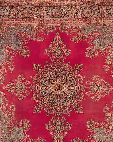 KERMAN, PERSIEN, 282 X 271CM, EHZ 4 FLOR WOLLE, CA.50 JAHRE