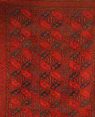 ERSARI, AFGHANISTAN, 250 X 210CM, EHZ 3-4 WOLLE AUF WOLLE, CA.50 JAHRE