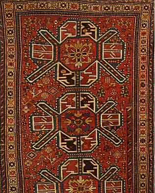 KAZAK, RUSSLAND, 215 X 152CM, EHZ 4 WOLLE AUF WOLLE, UM 1900