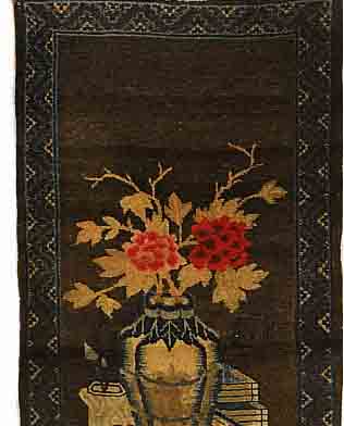 PAO TOW, CHINA, 173 X 73CM, EHZ 3 FLOR WOLLE, UM 1920, REINIGUNGSBEDüRFTIG