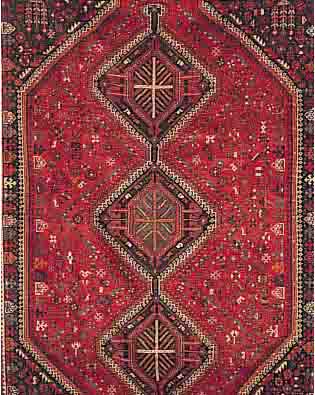 SHIRAZ, PERSIEN, 300 X 223CM, EHZ 3 WOLLE AUF WOLLE, UM 1950