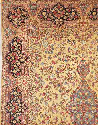 KERMAN, PERSIEN, 445 X 340CM, EHZ 3 FLOR WOLLE, CA.50 JAHRE