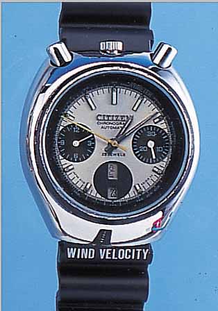CITIZEN ARMBANDCHRONOGRAPH AUTOMATIK, JAPAN UM 1970, EDELST., BODEN GESCHR., PULTFORM, MINERALFLACHGL., 30-MIN.- U. 12-STD.-STOPP- ZäHLER, 23 ...