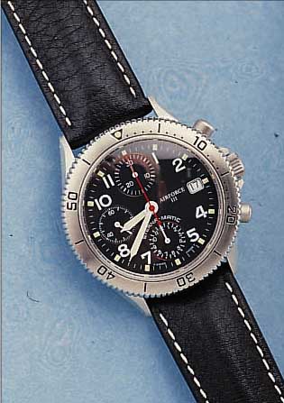 ETERNA MILITäRCHRONOGRAPH AIRFORCE III, REF.-NR. 8408/41,B0525, SCHWEIZ 2000, EDELST. MATT., TEILW. POL., BODEN U. KRONE GESCHR., BEI ...