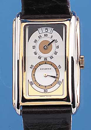 CANDINO HERRENARMBANDUHR, REF.-NR. 81530067,SCHWEIZ UM 1995, METALL HARTVERG., TEILW. RODH., EDELST.-BODEN GEDR., BEIDS. MINERALVER-GL., ...