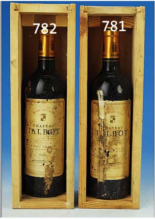 CHATEAU TALBO, SAINT JULIEN, 1986, GRAND CRU CLASSé, 75 CL, ORIG. VERKORKT, IN HOLZBOX, ETIKETT BESCH.