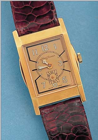 NUMA JEANNIN HERRENARMBANDUHR, SCHWEIZ UM 1968, METALL HARTROTVERG., EDELST.-BOD. AUFGEDR., 2-FARB. BLATT, LEDERBD., NEUTR.ETUI, ...