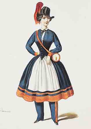 KONVOLUT 24 MODESTICHE, AUS "GALERIE DRAMATIQUES - COSTUMES DES THEATRES DE PARIS" N DOLLET, LARAUCHIE UND LASSALLE, CA. 1860, ...
