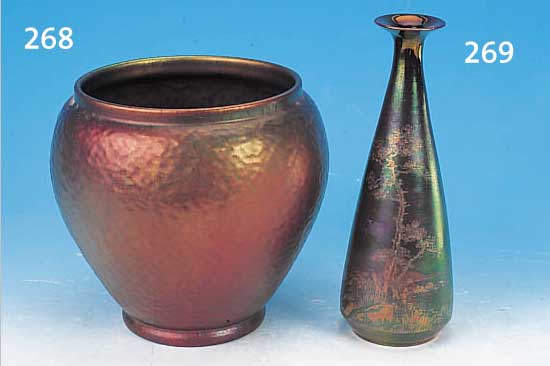 VASE, SIGN. J. GAZIELLO, VALLAURIS, UM 1910, STEINGUT, RELIEFIERT IM HAMMERSCHLAGDEKOR, REICH LüSTRIERT, H. CA. 20 CM