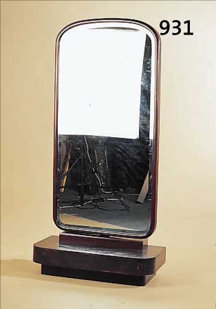 STANDSPIEGEL, FRANKREICH, UM 1925-30, , MAHAGONIFURNIER, FACETT. SPIEGELEINSATZ, H. CA. 172 CM, RESTAURIERT