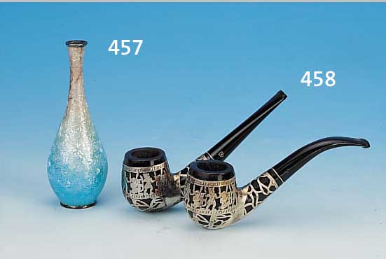 MINIATURVASE, UM 1910, GINBARI-TECHNIK, OTA,TüRKIS BIS ROSA VERLAUFEND, FLORALER DEKOR, H. 12 CM