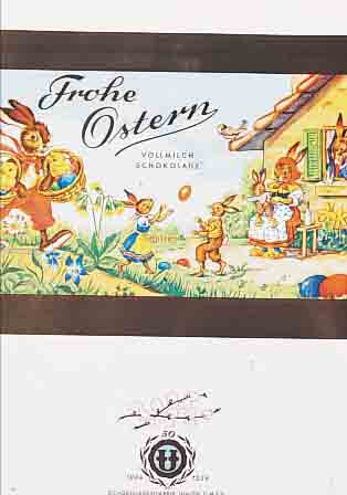 KONVOLUT SCHOKOLADENVERPACKUNGEN, 50ER JAHRE, FARBLITHOGRAPHIEN, VERSCH. HERSTELLER, MIT OSTER- UND WEIHNACHTSMOTIVEN, VERSCH. GRößEN