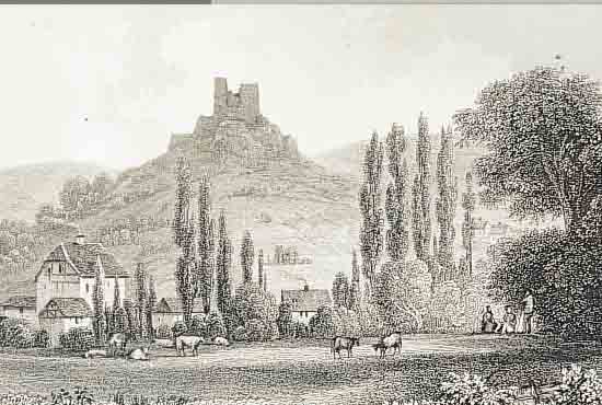 6 STAHLSTICHE, DEUTSCH, UM 1850, BUR BERWARTSTEIN, DöRRENBACH UND BERGZABERN, UNTERSCH. GRößEN, IM PP