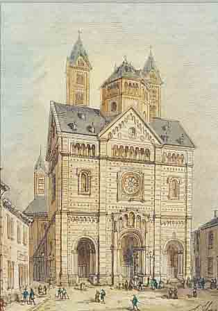 ACHT STAHLSTICHE, DEUTSCH, UM 1850, VERSCH. ANSICHTEN VON SPEYER, TEILS KOLORIERT, VERSCH. GRößEN, PP