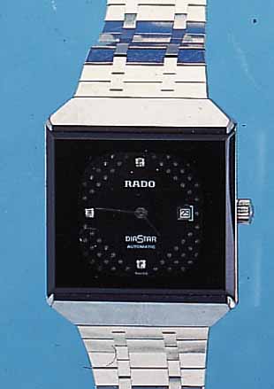RADO HERRENARMBANDUHR, DIASTAR AUTOMATIK, SCHWEIZ UM 1969, EDELST., ORIG.-EDELST.-BAND, BODEN 4-FACH VERSCHR., BEI FERTIGST. WASSER- GESCH., ...