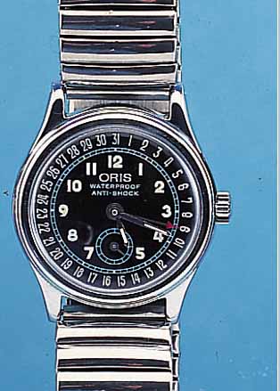 ORIS ARMBANDUHR, ANTISHOCK, SCHWEIZ UM 1996,BAUWEISE UM 1958, METALL VERCHR., INCL. ME- TALLBAND, BODEN EDELST. GESCHR., KLASS. DATUM-ANZ. AUF ...