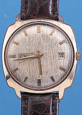 GLASHÜTTE HERRENARMBANDUHR, SPEZIMATIC, REF.-NR. 065138, DEUTSCHLAND UM 1968, METALL ROSE VERG., EDELST.-BODEN GEDR., BER., KAL. 75/702, ...