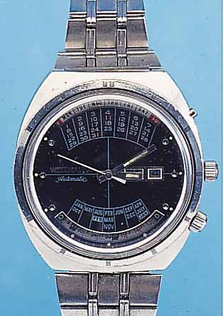 WITNAUER/ORIENT HERRENARMBANDUHR AUTOMATIK, REF.-NR. 2000-1, JAPAN/USA UM 1972, EDELST., EDELST.-BAND, BODEN GESCHR., DATUM ZU KOORD. BIS 2015, ...