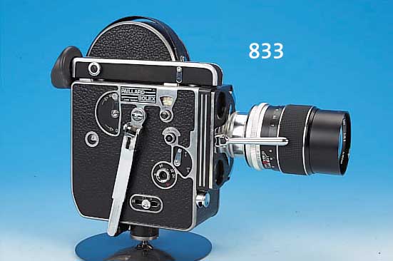 BOLEX 16MM KAMERA, BOLEX H 16 REFLEX MIT ADAPTIERTEM M-42 KB-OBJEKTIV ALFO 135MM 1:2.8UND M-42 GEWINDEADAPTER; ZUSTAND 4F
