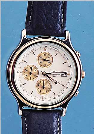 KONVOLUT: 2 ARMBANDCHRONOGRAPHEN, QUARTZ, BEIDE 20/SEK. STOPPAUFLöSUNG, 60-MIN.- U. 12- STD.-STOPPZäHLER, 1X ZENTRA, IM ...