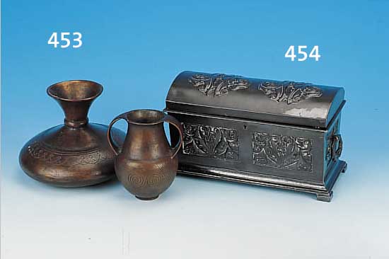 DECKELDOSE, WMF, UM 1900, ZINN, 15 X 25 X 12 CM