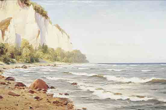 SCHLICHTING, WALDEMAR, ÖL/LWD., 60 X 80 CM, VERMUTLICH KREIDEFELSEN AUF RüGEN, SIGNIERT