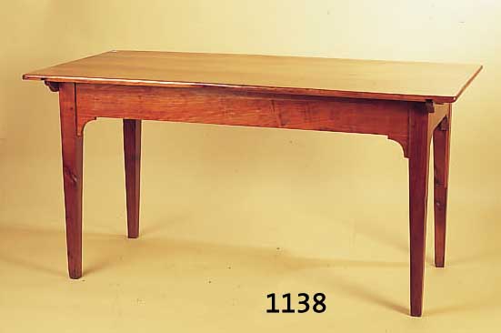 BAUERNTISCH, DEUTSCH, UM 1830-40, KIRSCHBAUM MASSIV, EIN SCHUB, CA. 78 X 149 X 76 CM, RESTAURIERT