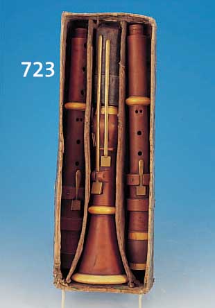 KLARINETTE, DEUTSCH, DARMSTADT, CA. 1800/10, KIRSCHHOLZ, SIGN. BISCHOFF, MIT FRANZ. UND DEUTSCHER GRIFFOLGE, L. CA. 66 CM, FUNKTION NICHT ...