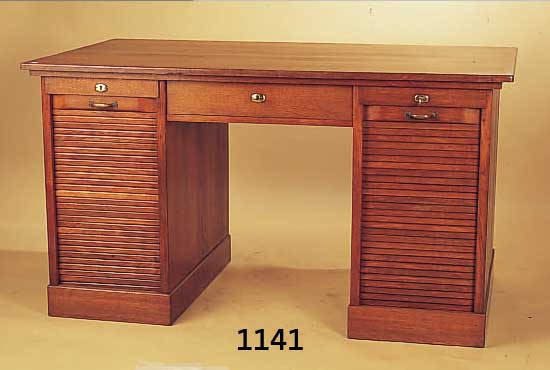 SCHREIBTISCH, UM 1910/20, EICHEFURNIER, 79 X 142 X 80 CM, INNENEINRICHTUNG