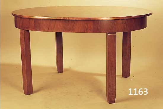 AUSZIEHTISCH, ART-DECO, DEUTSCH, 30ER JAHRE, NUßBAUMFURNIER, AUSZIEHBAR, MIT ZWEI BöDEN, POLIERT, 78 X 140 X 110 CM, AUSGEZOGEN 240 CM
