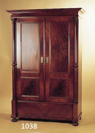 SCHRANK, GRüNDERZEIT, UM 1880/90, NUßBAUMFURNIER, 186 X 122 X 58 CM