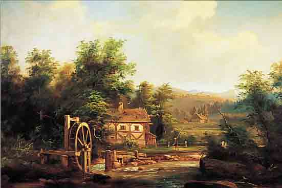 UNBEKANNTER KüNSTLER, UM 1860, ÖL/LWD., DüSSELDORFER SCHULE, ROMANTISCHE FLUßLAND- SCHAFT, ÖL/LWD., GROßE VARIANZ IN DEN GRAU- UND ...