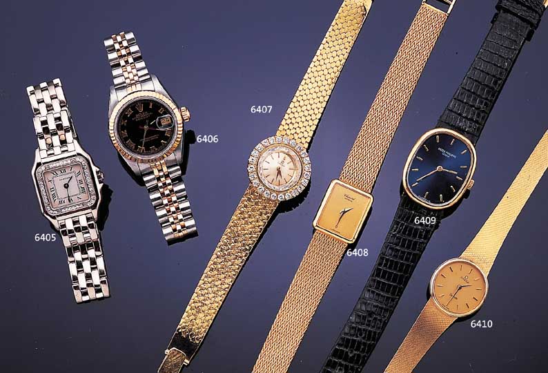 CARTIER DAMENARMBANDUHR PANTHERE, REF.-NR. 00359/3057915, SCHWEIZ UM 1994, WG 750/000 INCL. WG-BAND M. DOPPELTER UNSICHTB. FALT- SCHL., 1 ...