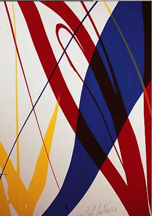 JENKINS, PAUL, , FARBLITHOGRAPHIE VON 1963, HANDSIGN. UND NUM. 13/60, CA. 73 X 42 CM, PP, U.GL., R.