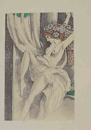 MARIO MEUNIER: POESIES DE SAPPHO, ED. EMILECHAMONTIN PARIS 1943, ILLUSTRATION: SYLAIN SAUVAGE, NUMER. AUFLAGE 2544/3000, 10 BUNTE EROTISCHE ...