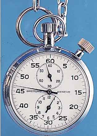 KONVOLUT: 2 EINHANDSTOPPER, BEIDE METALL VERCHR., FERTIGUNG SCHWEIZ, 1X BREITLING M. VALJOUXKAL. 340, 60-MIN.-U. 12-STD.-STOPPZäH- LER, UM ...