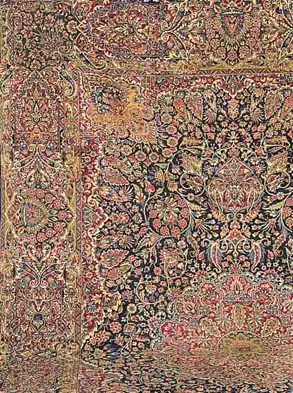KERMAN LAWAR, PERSIEN. 545 X 350CM, EHZ 3 FLOR WOLLE, UM 1930